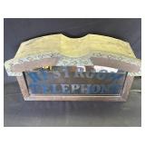 Vintage Restroom Telephone sign electric light
