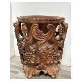 Extra large hand carved wooden vase vessel