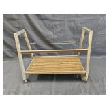 Vintage TV stand on original casters, 22"h. x