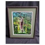 Pencil signed Fred Mutebi artist proof lithograph