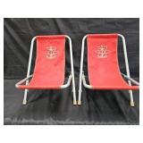 Pair of vintage MCM EEZ- IN Garelick Red Canvas