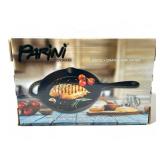 Sealed Parini cast iron grill pan New in box-