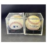 Pair of game used MLB baseballs