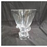 Signes Steuben crystal whirlpool vase