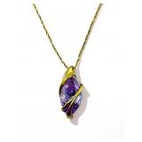 Italian sterling silver necklace & gemstone