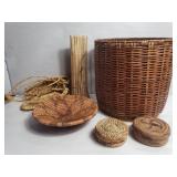 Group of hand woven items