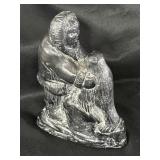 Vintage Eskimo and seal figure by wolf