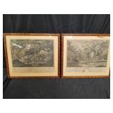 Pair of vintage engravings