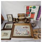 Christmas stamps, Martha Stewart glass