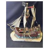 Heavy VTG 1987 Ron Lee stone & metal ship