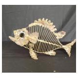 Signed bronze brutalist fish sculpture