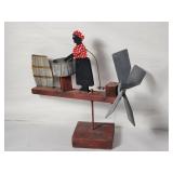 Vtg folk art Black Americana whirligig