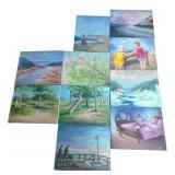 10 Signed Millie oil paintings on canvas