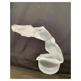 Lalique nude nymph glass sculpture France 5"h.