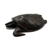 Vintage ironwood turtle statue, 9" l.