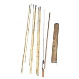 3 vintage bamboo fishing poles
