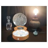 Miscellaneous - wicker jar lamp, fine porcelain