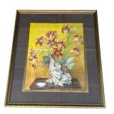 Vintage framed, signed watercolor painting