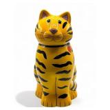 Vintage Henriksen hand painted cat ceramic c