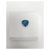 1.9ct 8 x 8mm TR London blue topaz gemstone