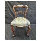 Antique French Victorian walnut dining room,