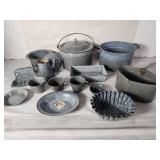 Antique granite wear enamel lot, various sizes