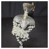 Glass and crystal hanging light fixture
