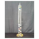 Large 21" Galileo glass tube thermometer w/multi