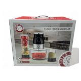 Sealed Chefs Counter food processor set with 3