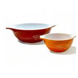 Vintage pair of Pyrex harvest wheat Cinderella