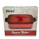 Sealed Parini square ceramic bakeware dish New