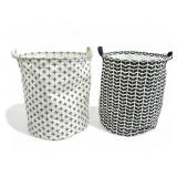 Pair of collapsable laundry bag hampers 18" h.