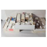 3 large flats vtg sports cards various years