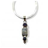 Italian Sterling silver necklace & gemstone