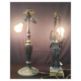 2 Vintage brass lamps
