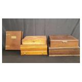 Box of vintage flatware cases