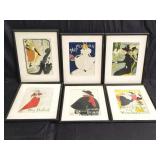 Group of framed prints, box lot