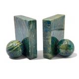 Vintage pair of stone bookends, 5 1/4" h.