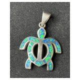 925 Silver turtle pendant