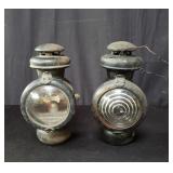 Pair of antique automobile kerosene cowl