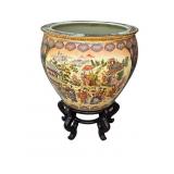 Vintage Famille Rose Chinese porcelain planter/