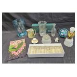 Group of items with glass, porcelain, set of bar