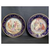 Pair of hand painted porcelain Royal Vienna