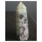 Fluorite quartz obelisk