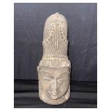 Stone Guanyin Buddha head sculpture
