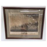 Framed vintage engraving