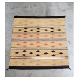 Small vintage handmade Native American rug