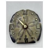 Vintage sand dollar wall clock, 4 1/2" h.