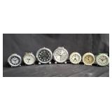 Group of vintage alarm clocks