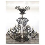 Restoration Hardware style chandelier w/crystal